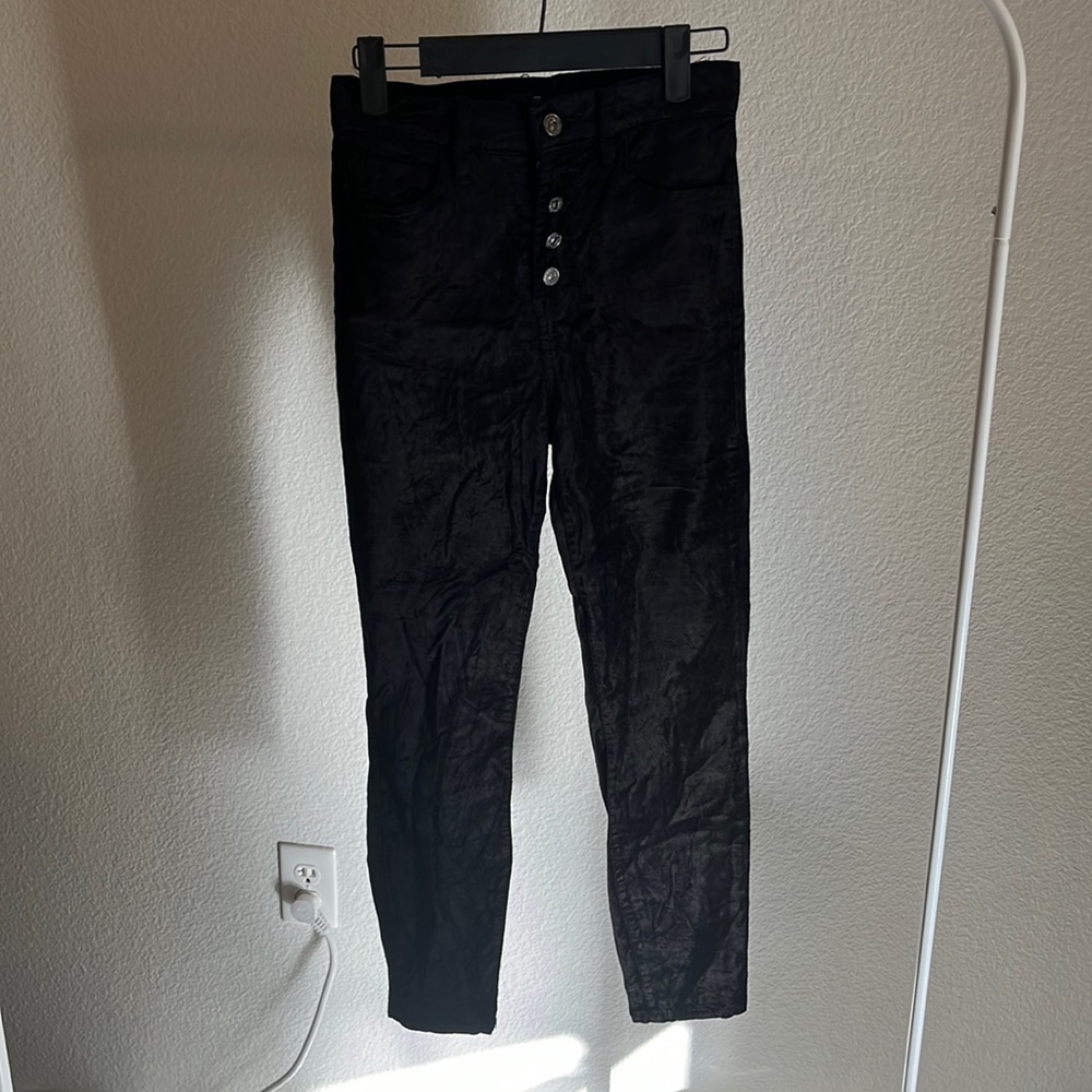 Crushed velvet jeans